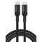 POWERTECH καλώδιο USB-C PTR-0140, PD 240W 5A, copper, 1m, μαύρο