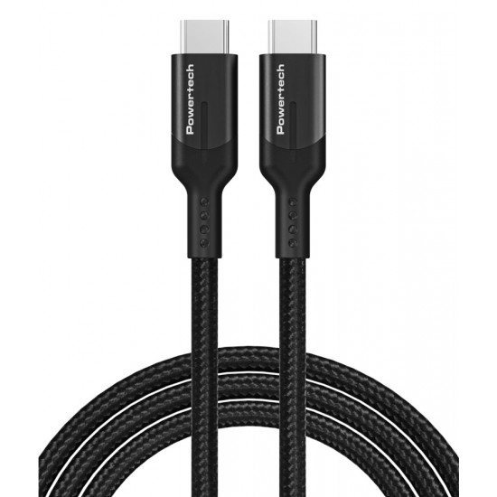 POWERTECH καλώδιο USB-C PTR-0135, PD 60W, 10Gbps, copper, 1m, μαύρο