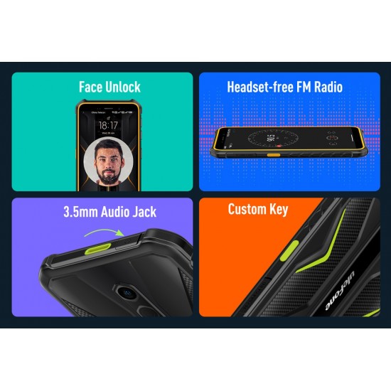 ULEFONE smartphone Armor X12 Pro, 5.45", 4/64GB, 4860mAh, IP68/IP69K, μαύρο