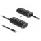 DELOCK USB hub 64233 με διακόπτες, 4 θυρών, 10Gbps, USB-C σύνδεση, μαύρο
