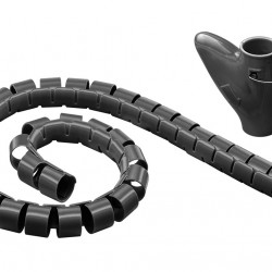 GOOBAY δεματικό καλωδίων 51924, πλαστικό, Φ20mm, 2.5m, μαύρο