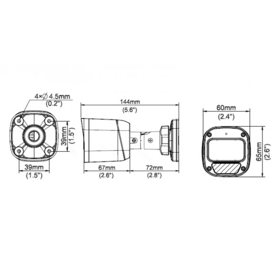 UNIARCH IP κάμερα IPC-B122-APF28, 2.8mm, 2MP, IP67, PoE, IR έως 30m