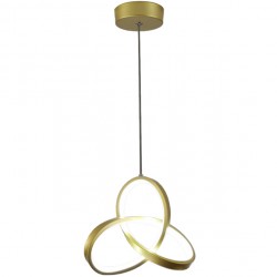 POWERTECH LED φωτιστικό οροφής HLL-0122, 15W, 4000K, Φ22cm x 1m, χρυσό