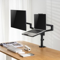 BRATECK βάση laptop NBH-7 για βάση οθονών VESA, έως 17", μαύρη