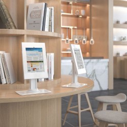 BRATECK επιτραπέζια βάση tablet PAD34-03, αντικλεπτική, 9.7-11", λευκή