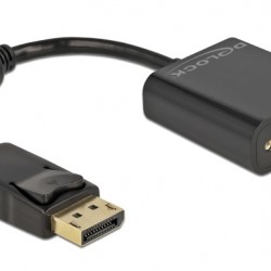 DELOCK αντάπτορας DisplayPort σε VGA 61006, 1920x1200p, passive, μαύρος