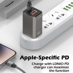 LDNIO καλώδιο Lightning σε USB-C LC441I, 30W PD, 1m, γκρι