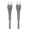 LDNIO καλώδιο USB-C σε USB-C LC671C, 65W PD, 1m, γκρι