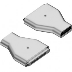 POWERTECH αντάπτορας τροφοδοσίας YX-MS3, USB-C σε Magsafe 3, ασημί