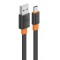 CELEBRAT καλώδιο USB-C σε USB CB-33C, flat, 3A, 1m, μαύρο