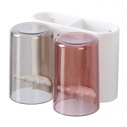 ECOCO βάση οδοντόβουρτσας E1924 με 2 ποτήρια, λευκή