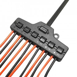 Splitter block TOOL-0095 για LED καλωδιοταινίες, 6-port, μαύρο