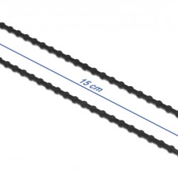 DELOCK reusable δεματικά καλωδίων 19568, 150x2.4mm, μαύρα, 100τμχ