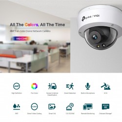 TP-LINK IP κάμερα VIGI C240, 4mm, 4MP, PoE, SD, IP67/IK10, V.1.0