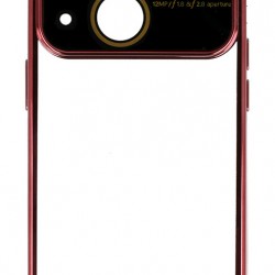 POWERTECH θήκη Electro Lens MOB-1946 για iPhone 15, διάφανη-βυσσινί