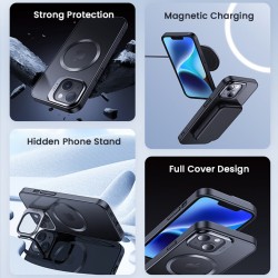 USAMS θήκη Geying US-BH856 για iPhone 15 Plus, διάφανη/μαύρη