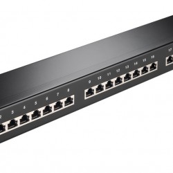 GOOBAY patch panel 93048 19"/1U, 24x ports, CAT 6 STP, μαύρo