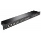 GOOBAY patch panel 93048 19"/1U, 24x ports, CAT 6 STP, μαύρo