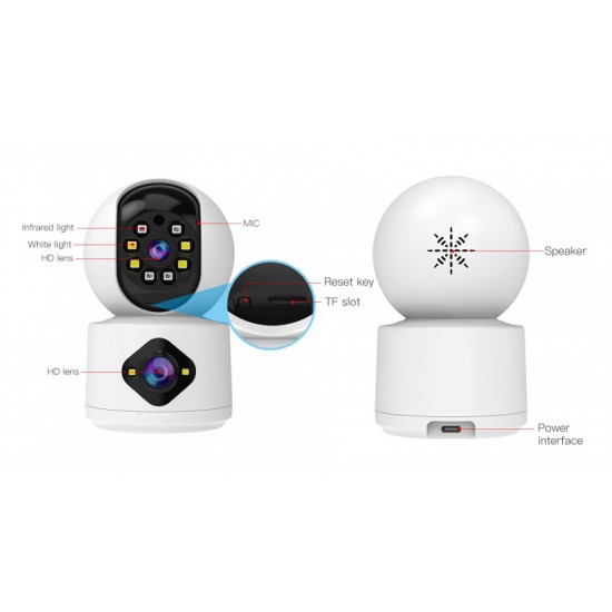 VSTARCAM smart κάμερα C992DR, 3MP, dual lens, WiFi, PTZ, SD