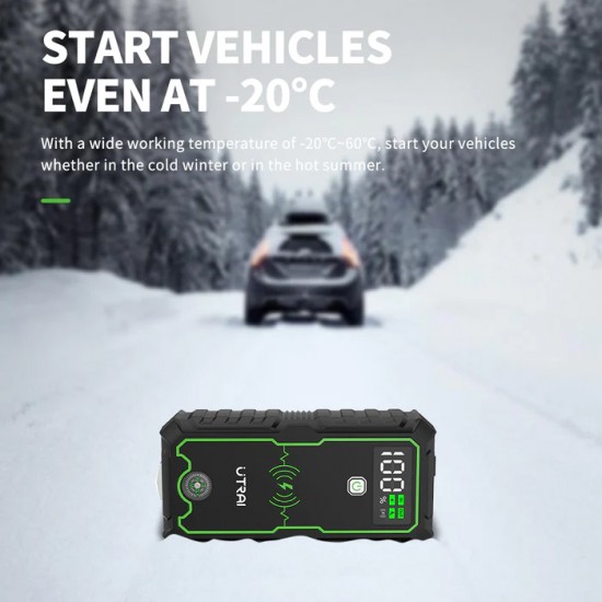 UTRAI εκκινητής μπαταρίας αυτοκινήτου JS-1 Pro με φακό, 12V/2500A, 16000mAh