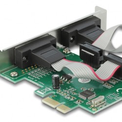 DELOCK κάρτα επέκτασης PCIe σε 2x RS-232 90007, 921.6Kbps
