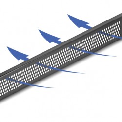 DELOCK κάλυμμα panel 67035 για 19"/1U rack, με αεραγωγούς, μαύρο