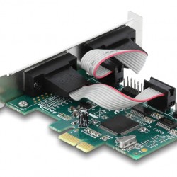 DELOCK κάρτα επέκτασης PCIe σε 4x RS-232 90410, 115.2Kbps