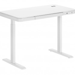 BRATECK ηλεκτρικό γραφείο S08-22DSWW με συρτάρι, 118x60x72~120cm, λευκό