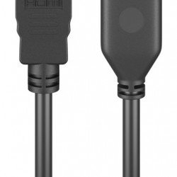 GOOBAY καλώδιο προέκτασης HDMI 61309 Ethernet, 4K/60Hz 18Gbps, 2m, μαύρο