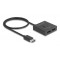 DELOCK DisplayPort switch 18906, 2 σε 1, bidirectional, 8K/30Hz, μαύρο