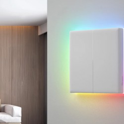 SONOFF smart διακόπτης T5-2C-86 με LED φωτισμό, διπλός, Wi-Fi, λευκός