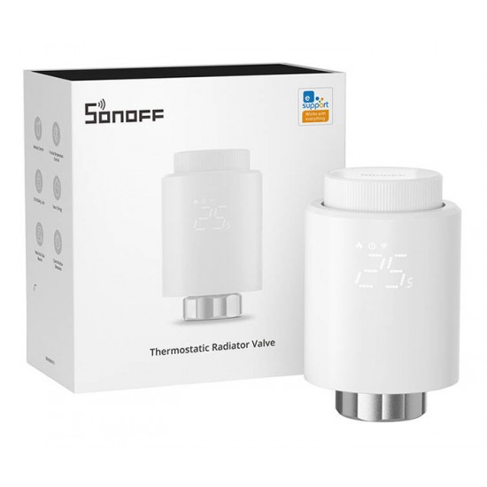 SONOFF smart θερμοστατική βαλβίδα για καλοριφέρ TRVZB, ZigBee, M30x1.5, 48x76mm, 6-28°C