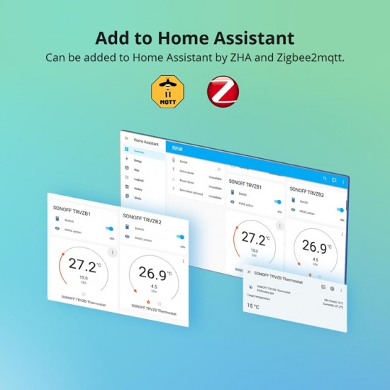 SONOFF smart θερμοστατική βαλβίδα για καλοριφέρ TRVZB, ZigBee, M30x1.5, 48x76mm, 6-28°C