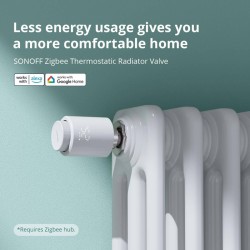SONOFF smart θερμοστατική βαλβίδα για καλοριφέρ TRVZB, ZigBee, M30x1.5, 48x76mm, 6-28°C