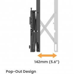BRATECK επιτοίχια βάση τηλεόρασης LVW02E-48T, 37-70", έως 70kg, Pop-Out