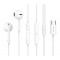 CELEBRAT earphones με μικρόφωνο E500, USB-C σύνδεση, Φ14mm, 1.2m, λευκά