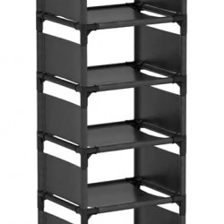 HOME USE υφασμάτινη παπουτσοθήκη HUH-0132, 7 θέσεων, 33x28x128cm, γκρι