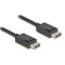DELOCK καλώδιο DisplayPort 2.1 80492, 8K/60Hz 4K/120Hz 40 Gbps 1m, μαύρο