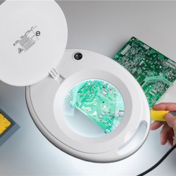 GOOBAY μεγεθυντικός φακός 60361 με σφιγκτήρα, LED, 3 διόπτρες, λευκός