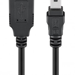GOOBAY καλώδιο USB σε USB Mini 93229, 480Mbps, 0.3m, μαύρο