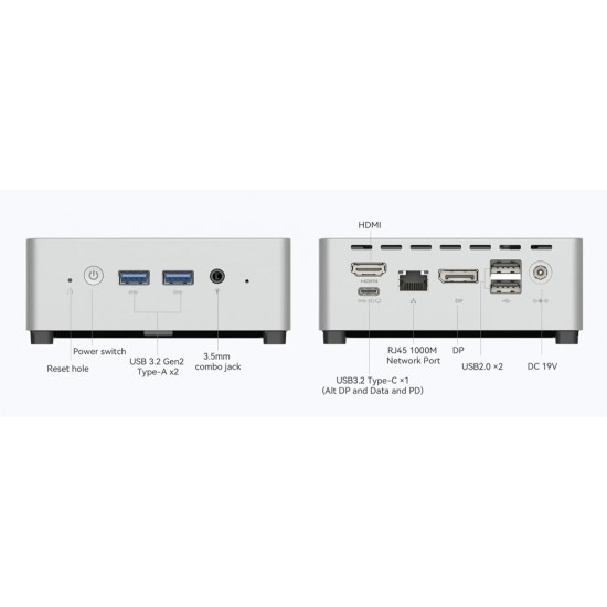 MINISFORUM mini PC UN100L, Intel CPU N100, 16/512GB SSD, Windows 11 Pro