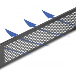 DELOCK κάλυμμα panel 67036 για 19"/2U rack, με αεραγωγούς, μαύρο
