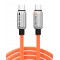 CABLETIME καλώδιο USB-C CT-CM240-ZSO2, 240W, 480Mbps, 2m, πορτοκαλί