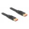 DELOCK καλώδιο DisplayPort 81006, flat, 8K/60Hz 32.4 Gbps HDR, 2m, μαύρο