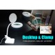 PROSKIT μεγεθυντικός φακός MA-1010U, κλιπ & βάση, LED, 3D 1.75x, λευκός