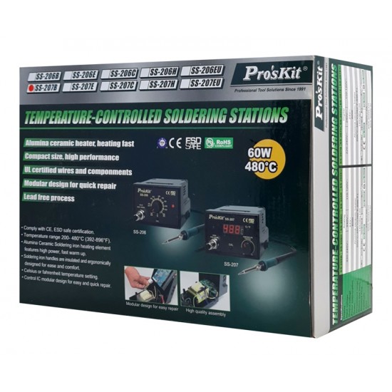 PROSKIT σταθμός συγκόλλησης SS-207B με κολλητήρι, 60W, 200~480 °C