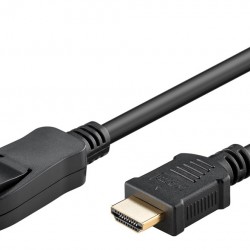 GOOBAY καλώδιο DisplayPort σε HDMI 64837, 4K/30Hz, 3m, μαύρο