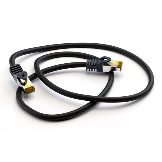 GOOBAY καλώδιο δικτύου 91608, CAT 7 S/FTP, 500MHz, CU, 2m, μαύρο
