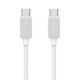 USAMS καλώδιο USB-C σε USB-C US-SJ691, 60W, 480Mbps, 1m, λευκό
