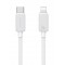 USAMS καλώδιο Lightning σε USB-C US-SJ692, 30W, 480Mbps, 1m, λευκό